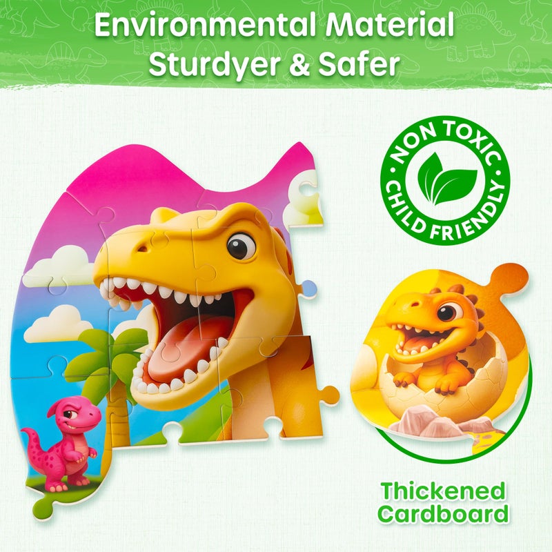 SYNARRY Dinosaur Floor Puzzles for Kids Ages 4-6, Large 45 Piece Floor Puzzles for Kids Ages 3-5, Puzzles for 4-8 Years Old, Dinosaur Toys Easter Basket Stuffers Gifts for 3 4 5 6 7 8 Year Old Boys - Image 4