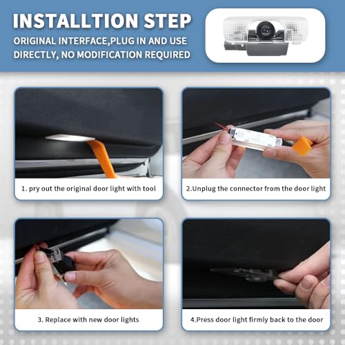 akarin 2 PCS LED Car Door Logo Lights Compatible for NX350 2022-presnet Courtesy Projector Laser Welcome Light Puddle Lamp Car Accessories (car, NX350 2022-presnet) - Image 5