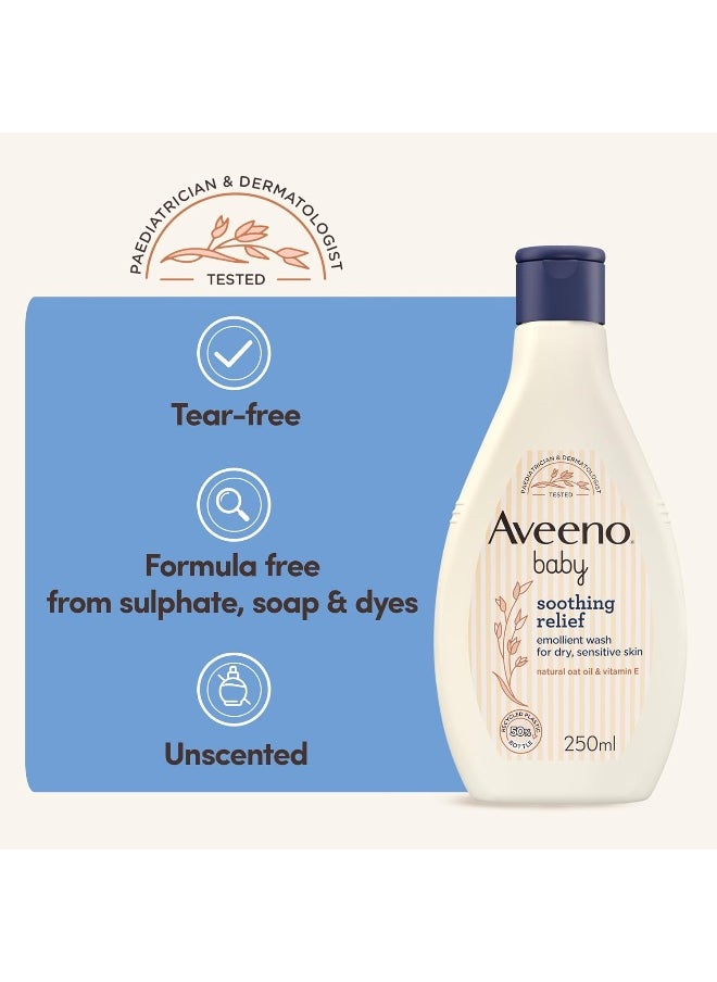 Aveeno Baby Aveeno Baby Soothing Relief Emollient Wash, 250ml  - Image 5