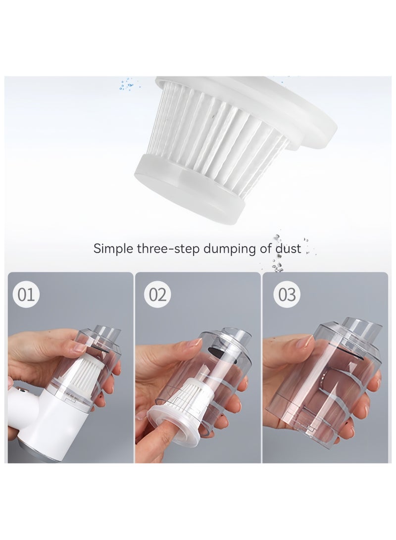 DRAVEN - GG Handheld Vacuum Cordless High Power Vacuum Dust Busters Cordless Rechargeable Portable for Pet Pair/Sofa/Car/Office - Image 5