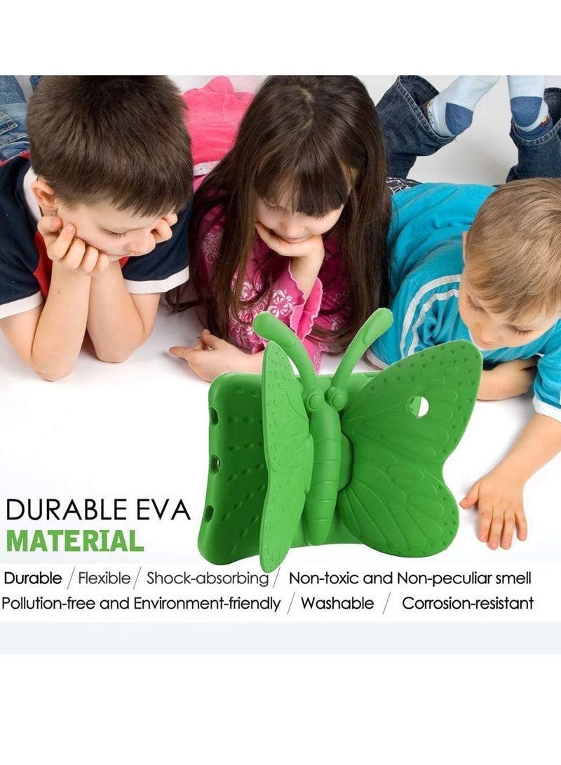 Gravity iPad Case for Kids, iPad 9.7 inch Case, Light Weight Shockproof EVA Foam Protective Tablet Stand Cover Holder for Apple iPad Air/Air 2 iPad 9.7 2017/2018 Cute Butterfly (GREEN) - Image 4