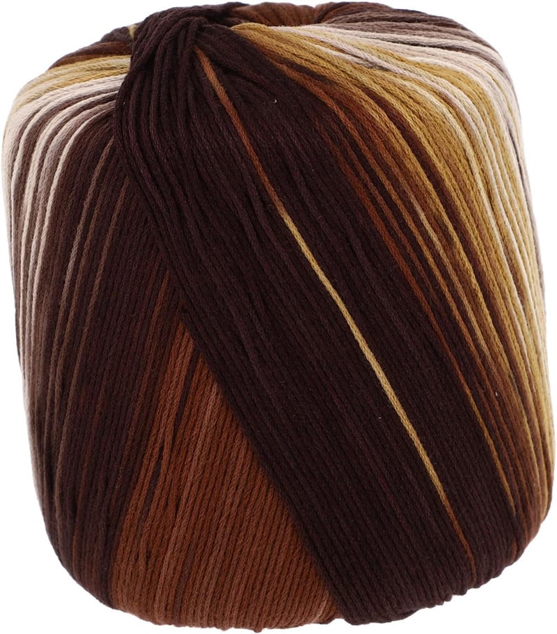 Angoily Gradient Cotton Yarn 133M Roll for Hand Knitting and Crocheting DIY Scarf Hat and Shawl Material Soft and Versatile Crochet Yarn for Crafting Projects - Image 1