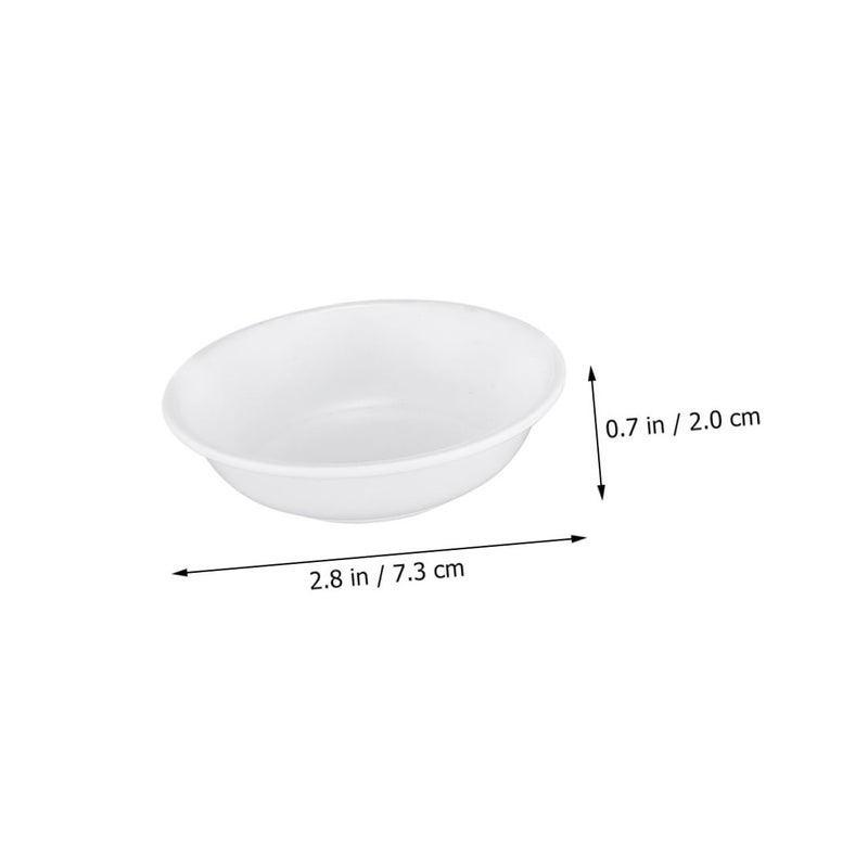 White Plastic Dipping Sauce Bowls 15pcs For Condiments Appetizers Sushi Bbq Party - Image 3