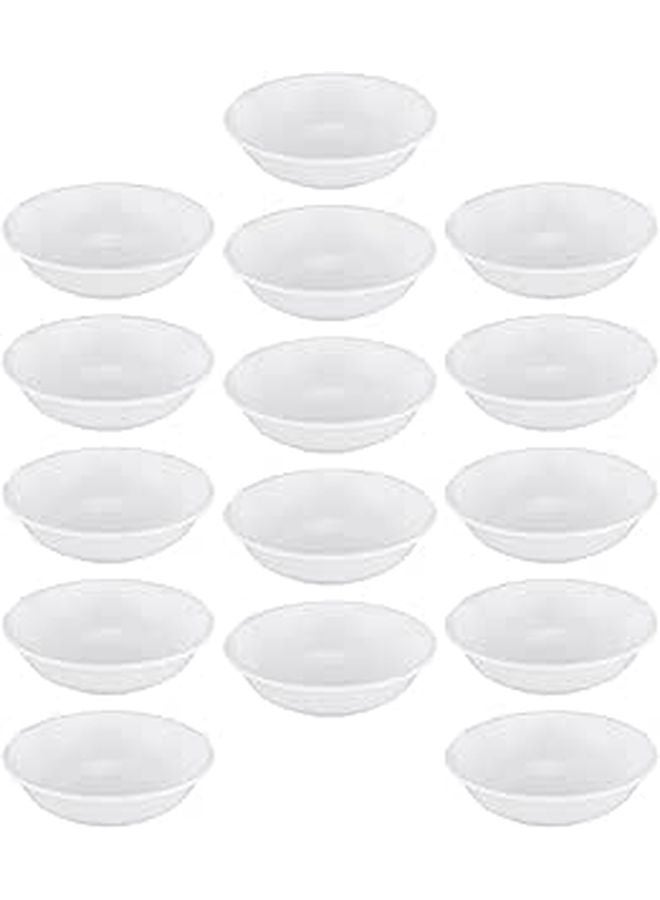 White Plastic Dipping Sauce Bowls 15pcs For Condiments Appetizers Sushi Bbq Party - Image 1