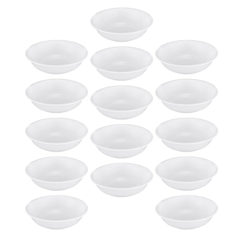 White Plastic Dipping Sauce Bowls 15pcs For Condiments Appetizers Sushi Bbq Party - Image 2