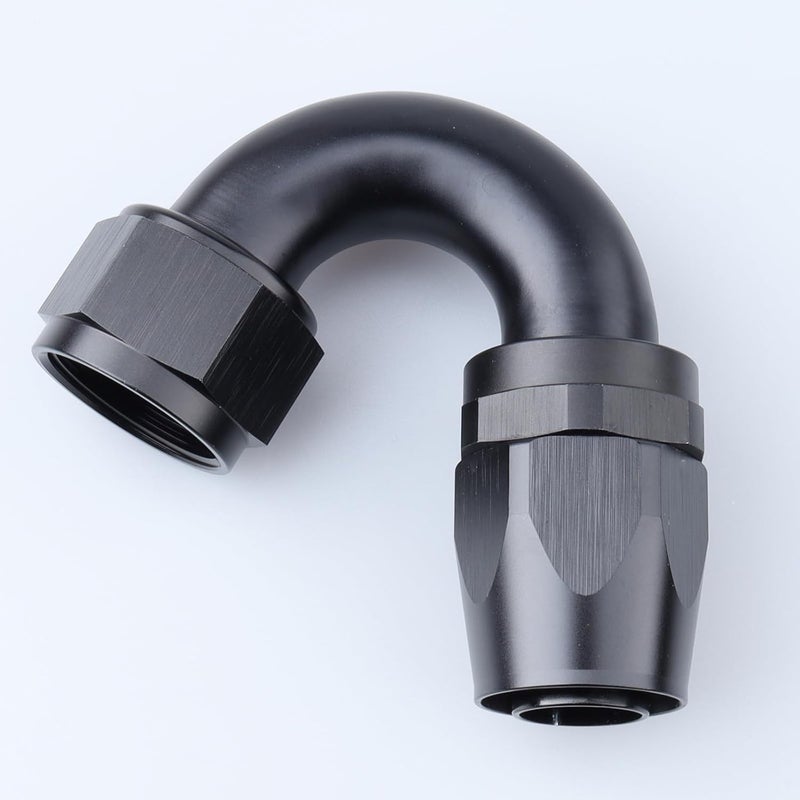 AC PERFORMANCE -16 AN 150 Degree Swivel Hose End Fitting Aluminum Black - Image 1