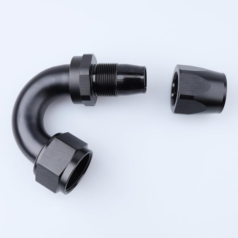 AC PERFORMANCE -16 AN 150 Degree Swivel Hose End Fitting Aluminum Black - Image 4