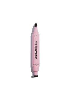 MCoBeauty Winged Eyeliner Stamp And Liquid Liner Duo Felt Tip Cat Eye Stamp And Liquid Liner Pen For Easy Winged Shape Magnetic Symmetrical Eyes Water Resistant Formula Black 0.1 Oz  - Image 1