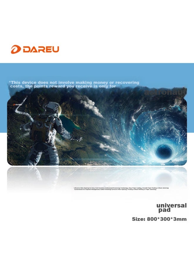 Daryo Daler You Gaming Mouse Pad, Fps Smooth Thickened Precision Edge-locked, Computer Keyboard Office Extra Large Desk Mat, Astronaut Design, 800*300*3mm - Image 1
