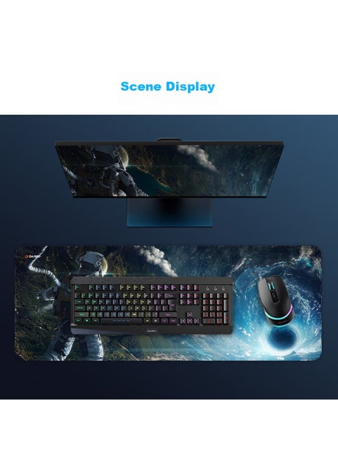 Daryo Daler You Gaming Mouse Pad, Fps Smooth Thickened Precision Edge-locked, Computer Keyboard Office Extra Large Desk Mat, Astronaut Design, 800*300*3mm - Image 5