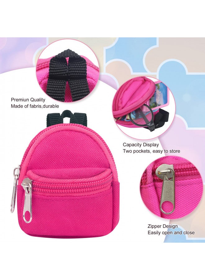 UNICORN ELEMENT 6pcs Doll Backpacks, Mini Zipper School Bags for Dolls, Cute Doll Bags School Supplies Backpack for Doll Accessories - Image 4