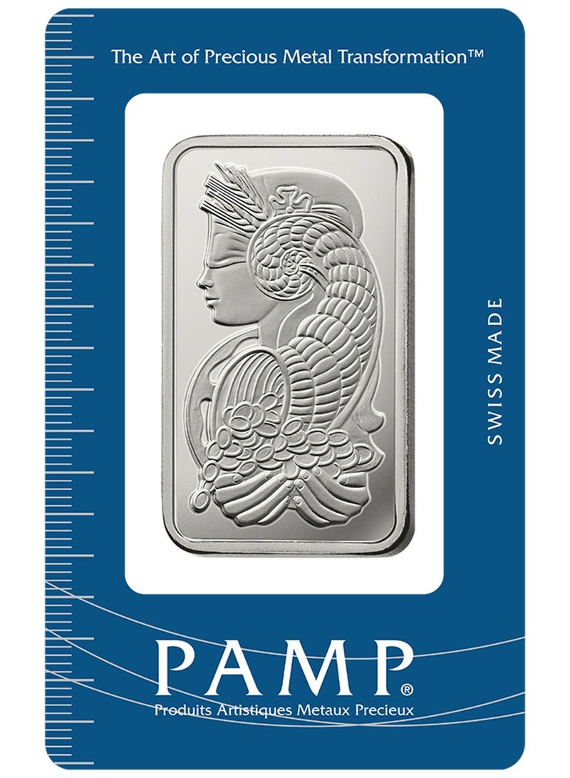 PAMP Swiss Pamp Fortuna 1 Ounce Minted Bar in 999.0 Silver - Image 1
