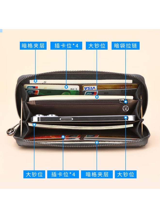 Playboy Men's Large Capacity Long Wallet Portable Multifunctional Clutch Multi-card Slot Billfold Birthday Gift - Image 4