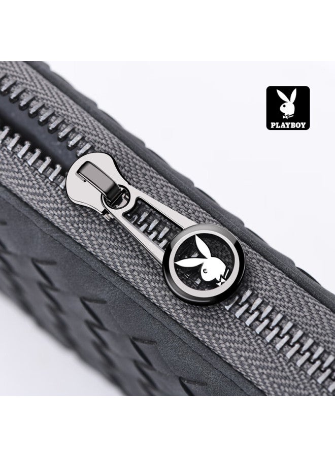Playboy Men's Large Capacity Long Wallet Portable Multifunctional Clutch Multi-card Slot Billfold Birthday Gift - Image 2
