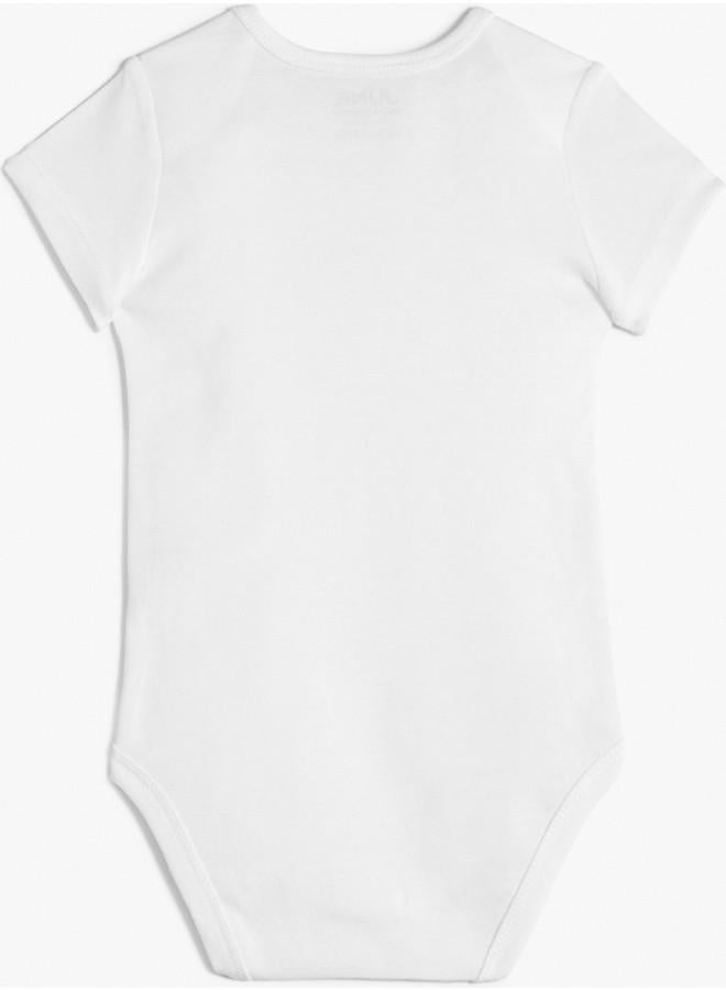 June Baby Printed 5-Pack Short Sleeve Bodysuit White - Grey - Image 4