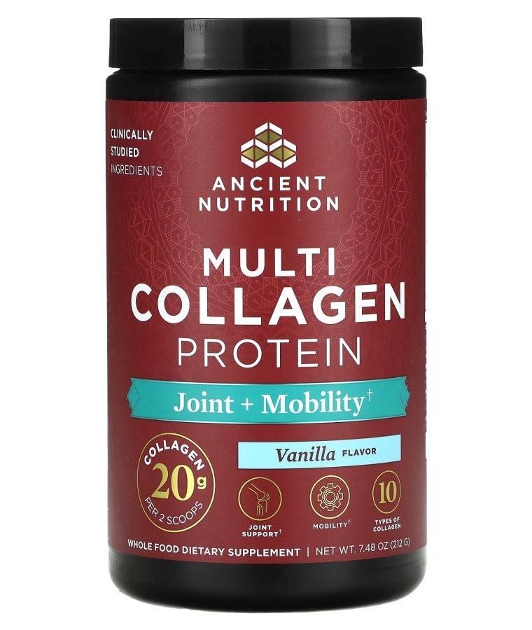 Ancient Nutrition Multi Collagen Protein Joint + Mobility Vanilla 7.48 oz (212 g)