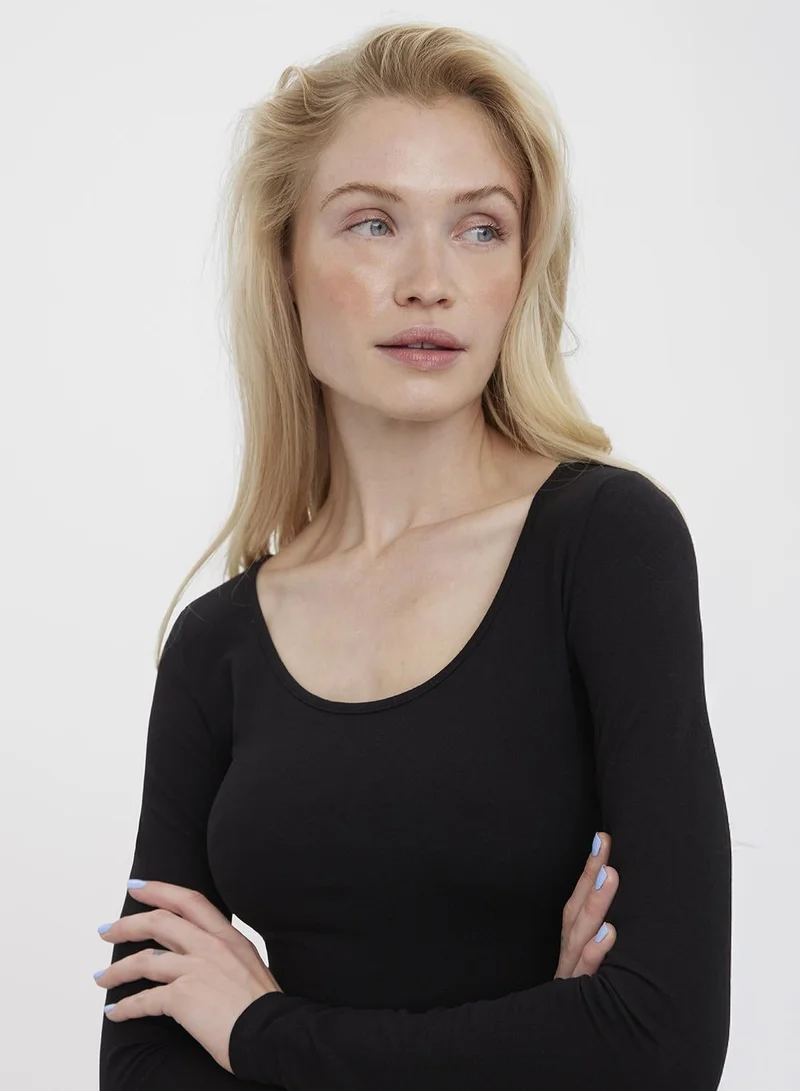 Vero Moda Black Soft Long Sleeve Top for Women | Best Price UAE