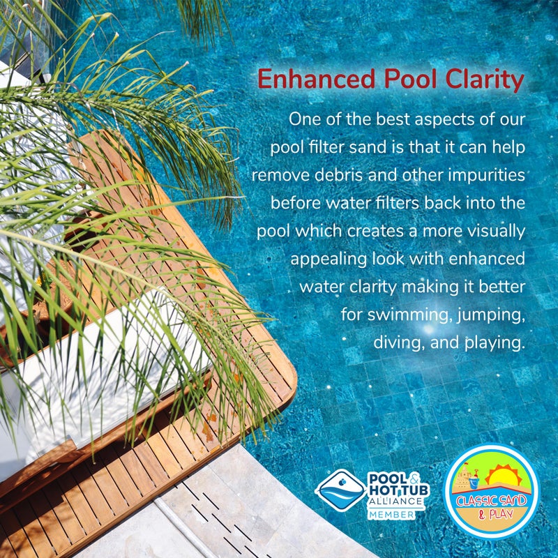 CLASSIC SAND & PLAY Swimming Pool Filter Sand for Above & Inground Pools, 20 lbs, Supports Residential and Commercial Filtration Systems, Premium Efficient Silica, No Clogging or Clumping, #20 Grade - Image 5