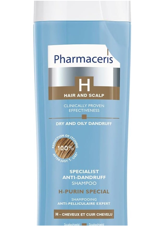 Pharmaceris - Pharmaceris H-Purin Special Anti-Dandruff Shampoo, Antimicrobial Deep Cleansing Shampoo, Reduces Seborrhea on the Scalp - 250 ml - Image 1