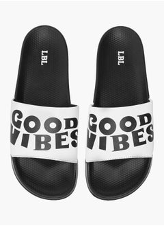 LBL by Shoexpress Men Slogan Print Slides  - Image 1