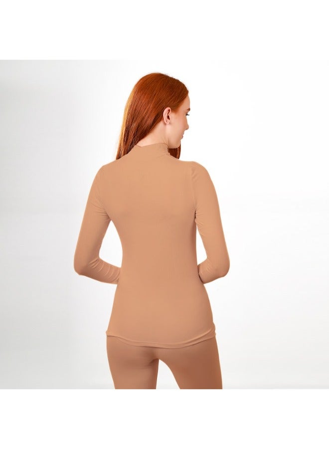 Selina Wear Selina Wear High Collar Neck Long sleeve - Long Sleeve T-shirt Top, Elevate Your Style with Long Sleeve Delight  - Image 4