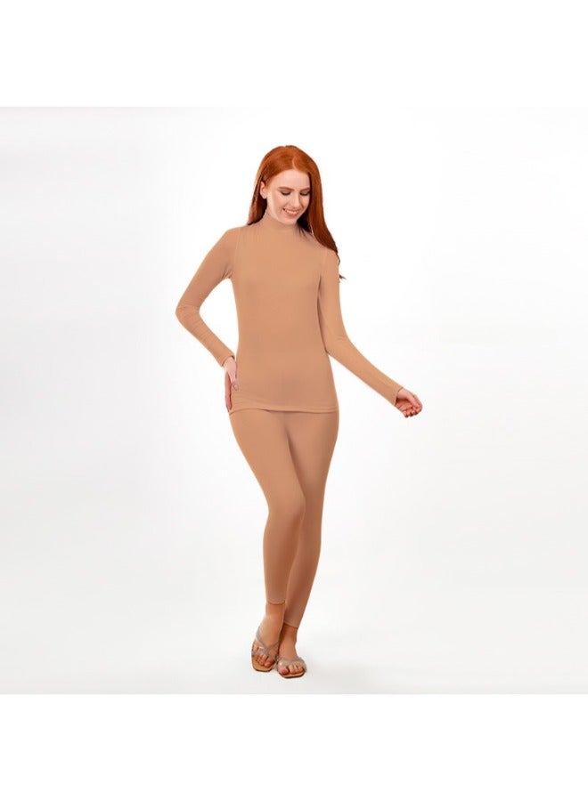 Selina Wear Selina Wear High Collar Neck Long sleeve - Long Sleeve T-shirt Top, Elevate Your Style with Long Sleeve Delight  - Image 3