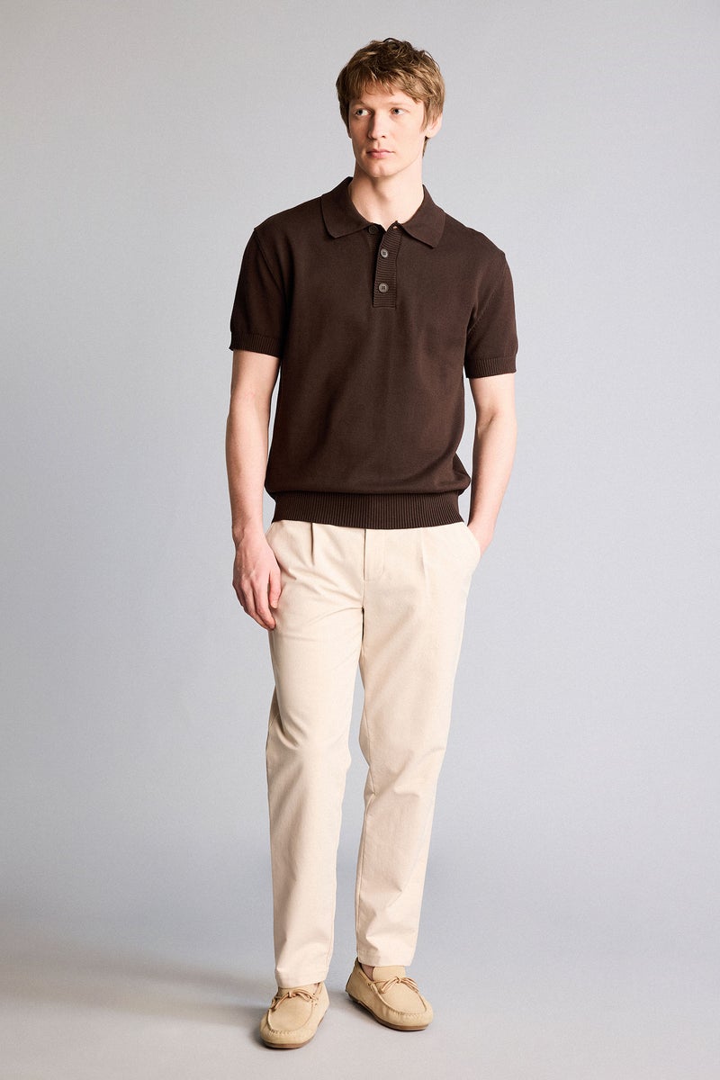 DeFacto Brown Man Short Sleeve Polo Shirt Casual - Image 2
