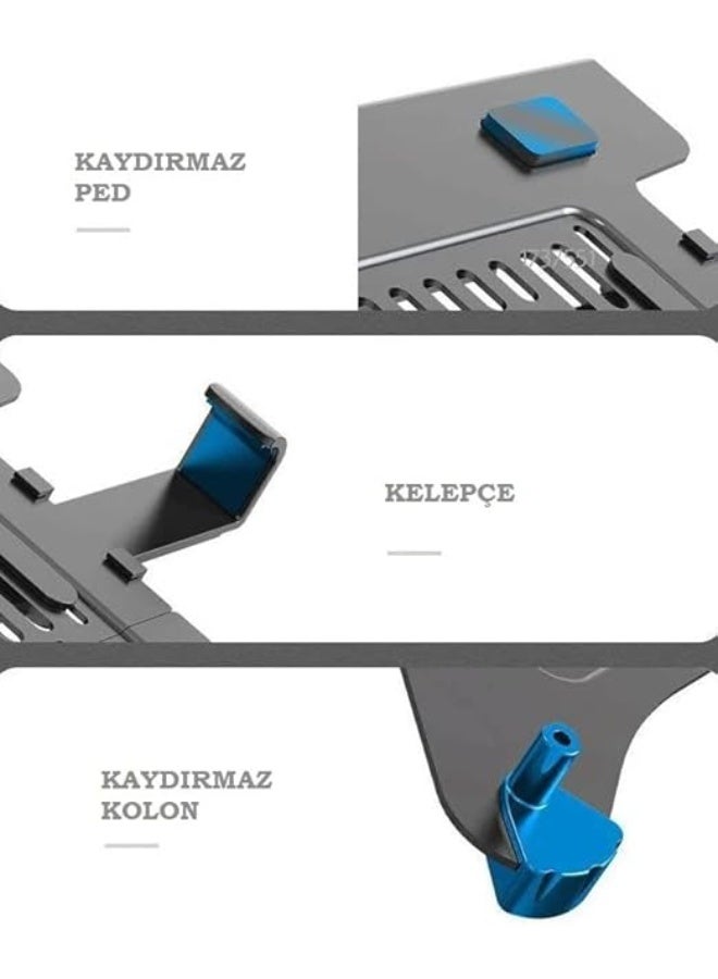 حامل لابتوب قابل للتعديل بذراع ممتص للصدمات – تصميم مريح للاستخدام اليومي – مناسب لأجهزة 10 إلى 17 بوصة - Image 1