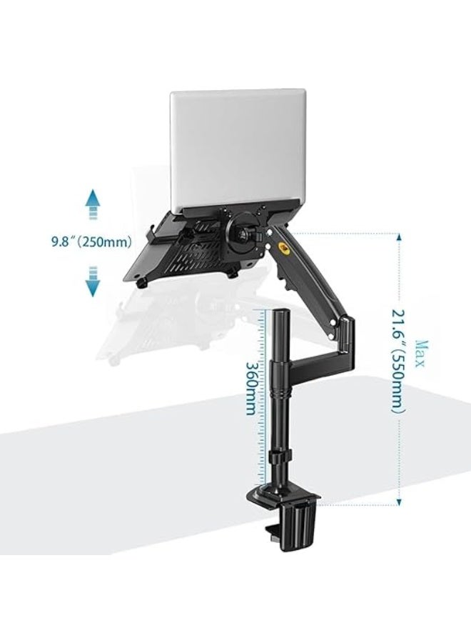 حامل لابتوب قابل للتعديل بذراع ممتص للصدمات – تصميم مريح للاستخدام اليومي – مناسب لأجهزة 10 إلى 17 بوصة - Image 4