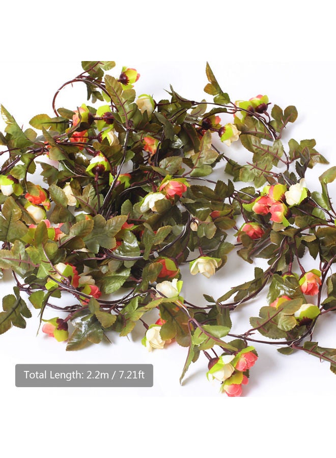 إسكدنيا سلسلة مصابيح LED مكون من 25 مصباح على شكل زهور مضيئة برتقالي 10.00x5.00x10.00سم - Image 3