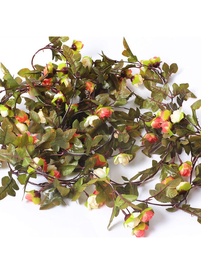 إسكدنيا سلسلة مصابيح LED مكون من 25 مصباح على شكل زهور مضيئة برتقالي 10.00x5.00x10.00سم - Image 1