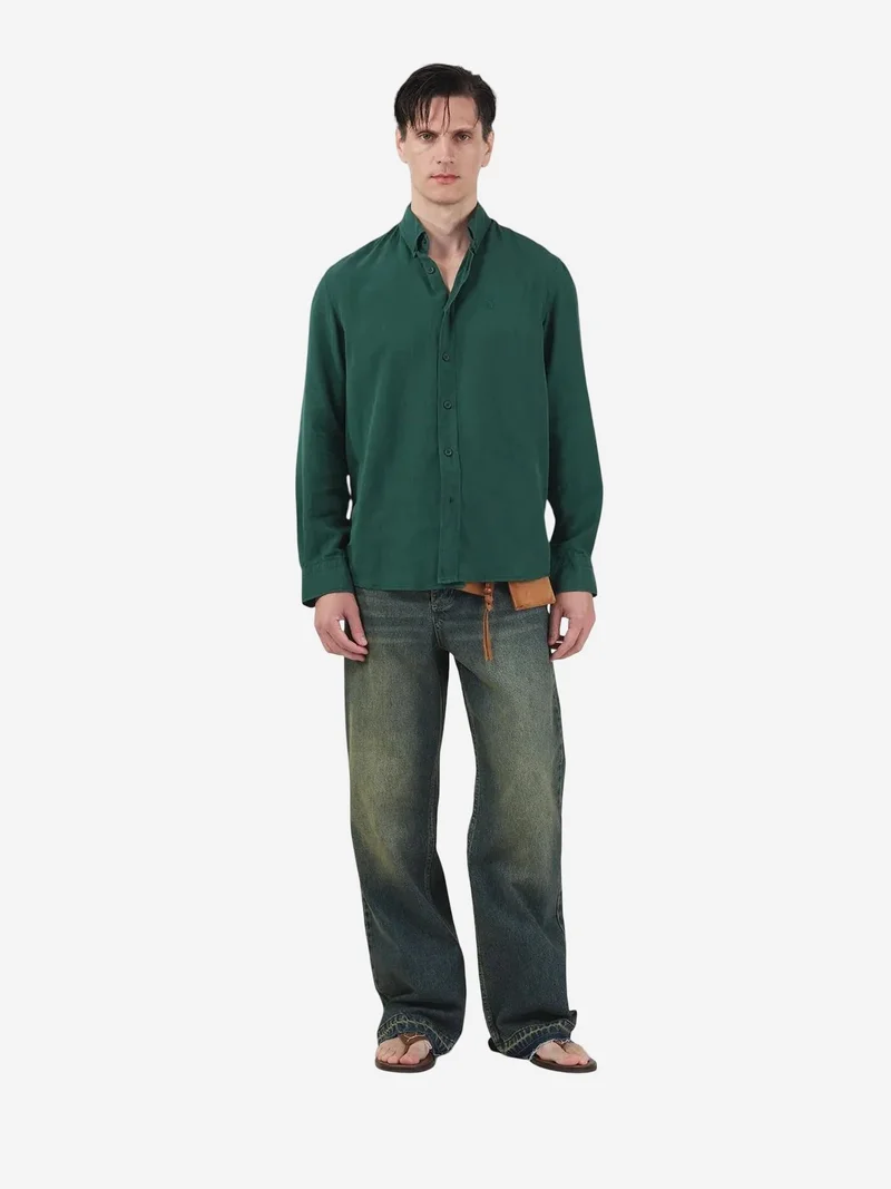 جيستو GIESTO Casual Long Sleeve Tencel Button-Up Shirt