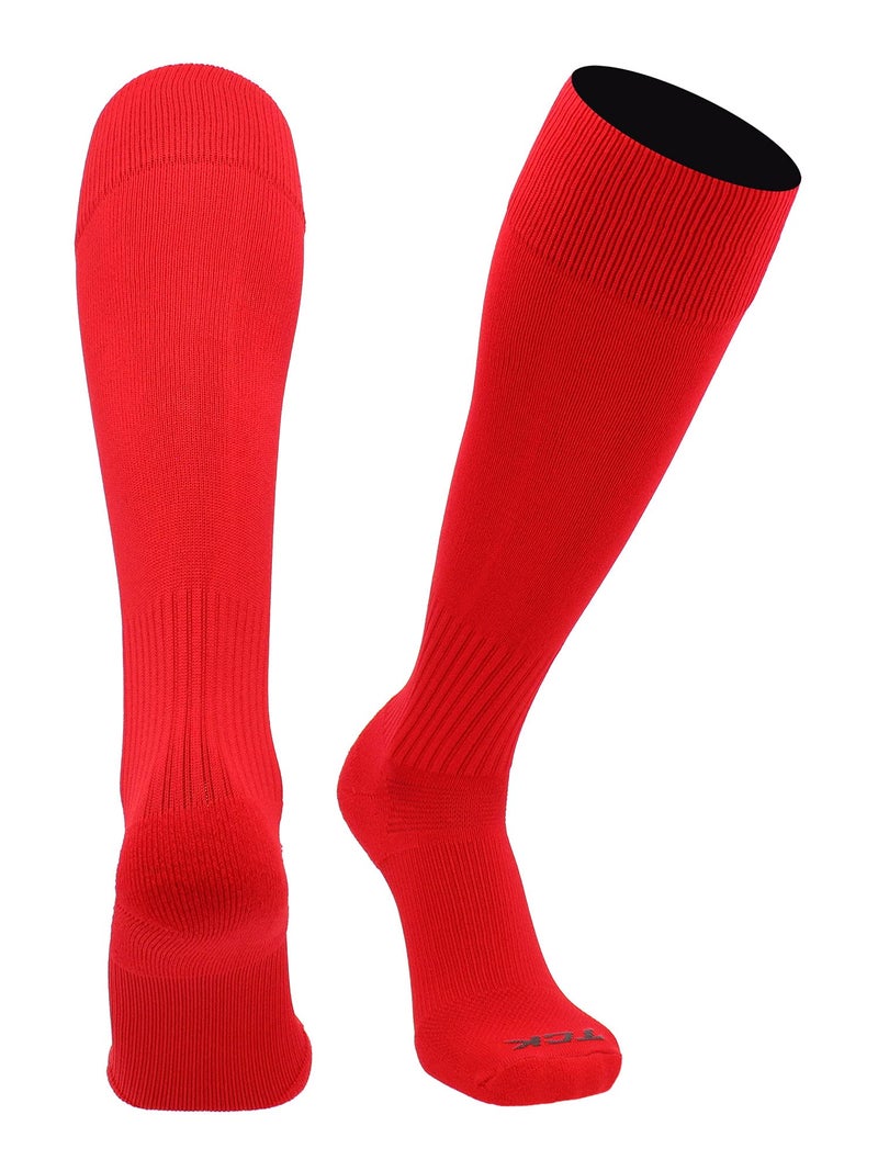 TCK Champion Over the Calf Baseball Socks (Scarlet, Medium) - Image 1