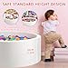 COZYTRAUM Foam Ball Pit 354x 118 Ball Pits for Toddlers Soft Round Kiddie Baby Ball Pool for Kids Ideal Gift for Babies Indoor Outdoor Game Balls not Included White - Image 4