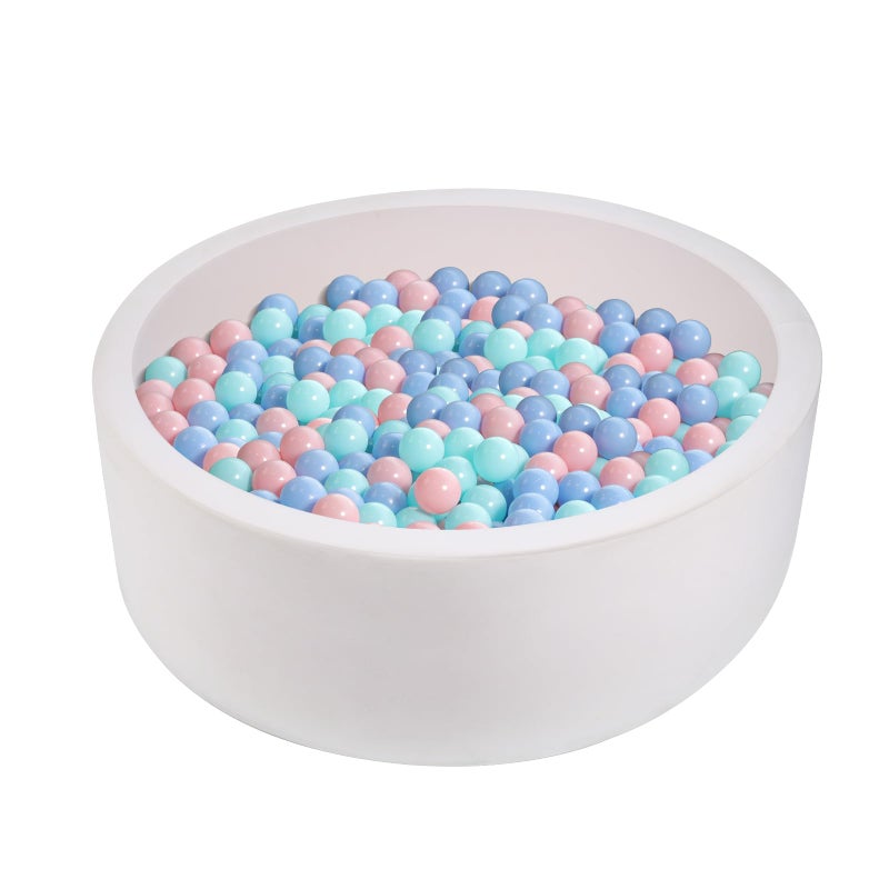 COZYTRAUM Foam Ball Pit 354x 118 Ball Pits for Toddlers Soft Round Kiddie Baby Ball Pool for Kids Ideal Gift for Babies Indoor Outdoor Game Balls not Included White - Image 3