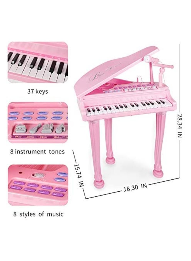 Little Princess Piano With Bench And Microphone 650X430X140 Millimeter - Image 2