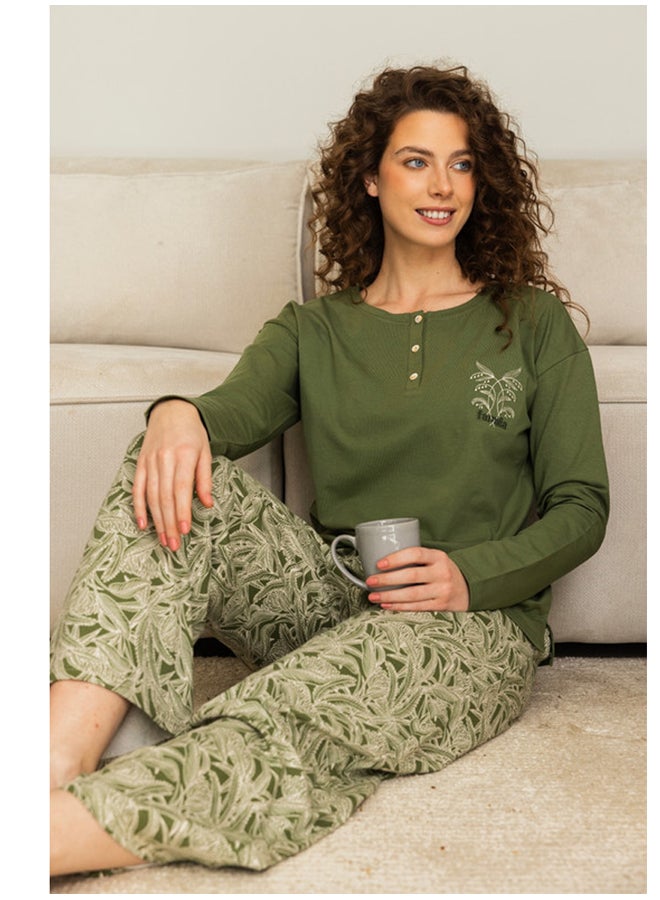 Olive Leaf Pajama Set - Image 2