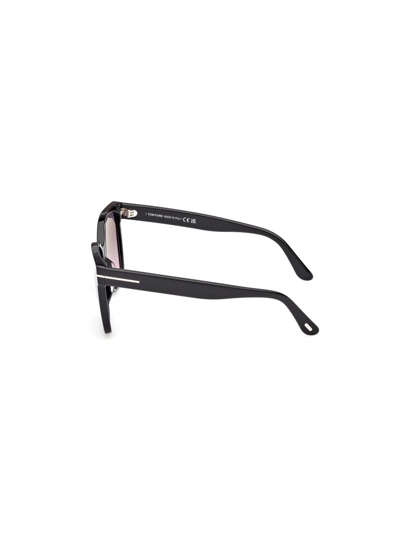توم فورد نظارات شمسية نسائية من توم فورد طراز Iris-02 FT1312 01B بإطار كامل بتصميم فراشة - Image 3