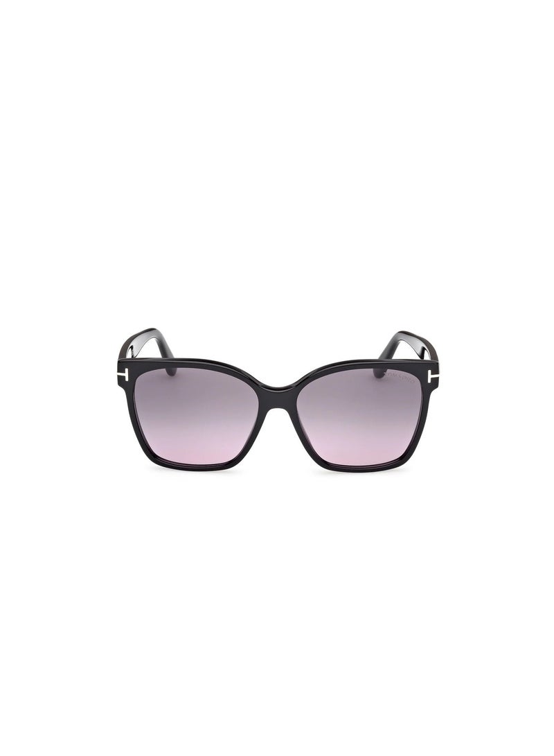 توم فورد نظارات شمسية نسائية من توم فورد طراز Iris-02 FT1312 01B بإطار كامل بتصميم فراشة - Image 2