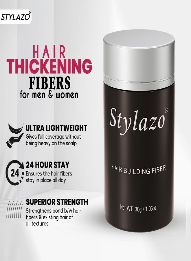 Stylazo Building Fibers 30g Dark Brown Fine or Thinning Hair | Instantly Thicker, Fuller Look - Image 3