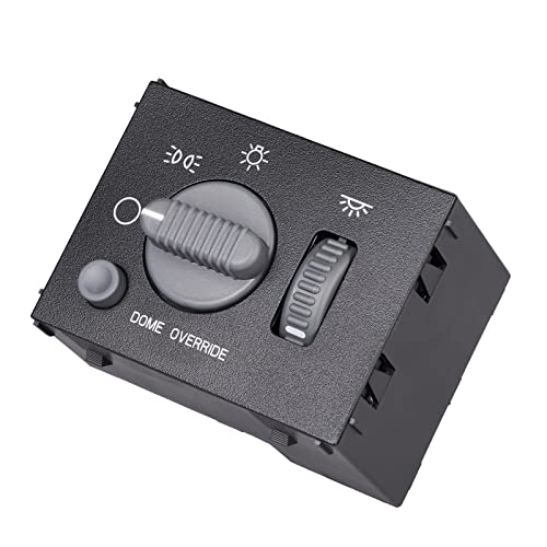 SOAESCN Headlight Switch for 1995-1999 Chevy Tahoe Suburban GMC C1500 C2500 C3500 K1500 K2500 K3500 Yukon Express Escalade Instrument Panel Dimmer Dome Lamp Switch,93443101, 15741153,15047633,15013005 - Image 3