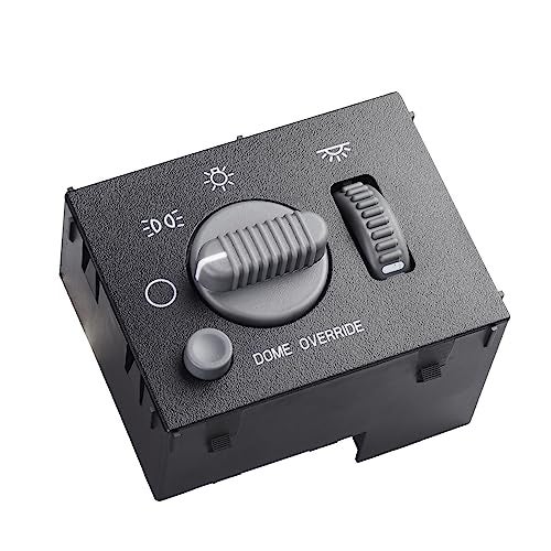 SOAESCN Headlight Switch for 1995-1999 Chevy Tahoe Suburban GMC C1500 C2500 C3500 K1500 K2500 K3500 Yukon Express Escalade Instrument Panel Dimmer Dome Lamp Switch,93443101, 15741153,15047633,15013005 - Image 1
