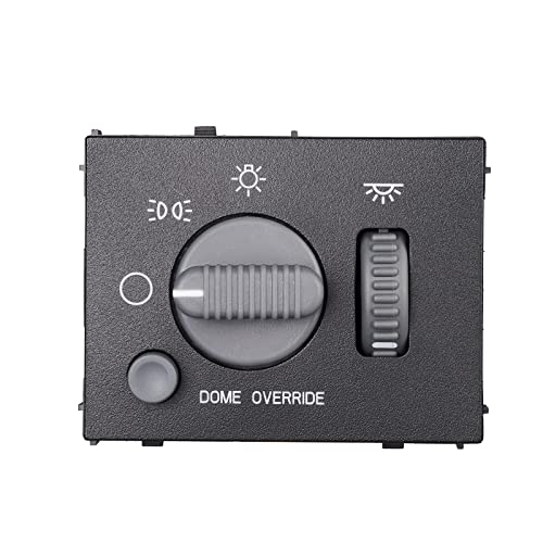 SOAESCN Headlight Switch for 1995-1999 Chevy Tahoe Suburban GMC C1500 C2500 C3500 K1500 K2500 K3500 Yukon Express Escalade Instrument Panel Dimmer Dome Lamp Switch,93443101, 15741153,15047633,15013005 - Image 2