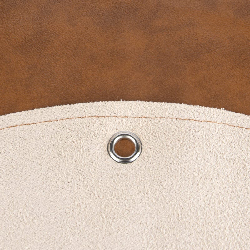 Linkidea Vegan Leather Splat Mat for Under High Chair - Floor Protector for Kids, Reusable Infant Food Splash Spill Mat, Portable Picnic Blanket Outdoor (Brown) - Image 3