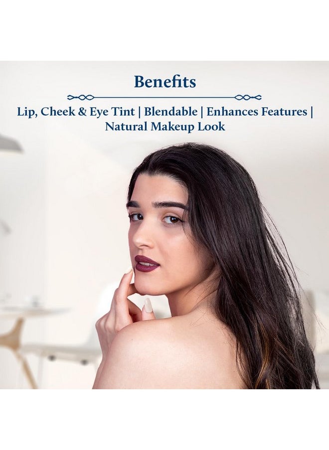 Blue Nectar Blue Nectar Lip Tint Stain for Luscious Tinted Lips | Natural Blackberry Lip Moisturizer for Dry Skin | Organic Lip, Cheek & Eye Tint (10g)  - Image 3