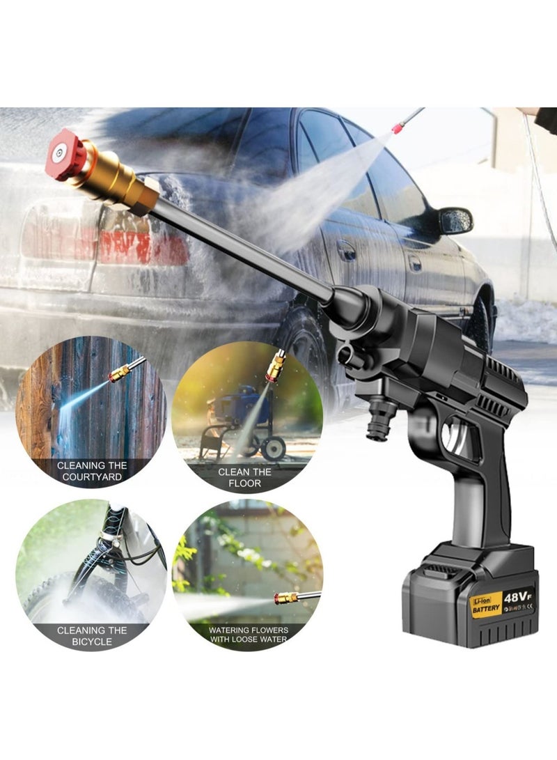 ELTRAZONE 48V 25000mAh 30Bar Cordless High Pressure Car Washer with Nozzles Water Gun Set Garden Cleaning Jet Washing Machine Multi Purpose With Uk 3 Pin Adapter  - Image 2