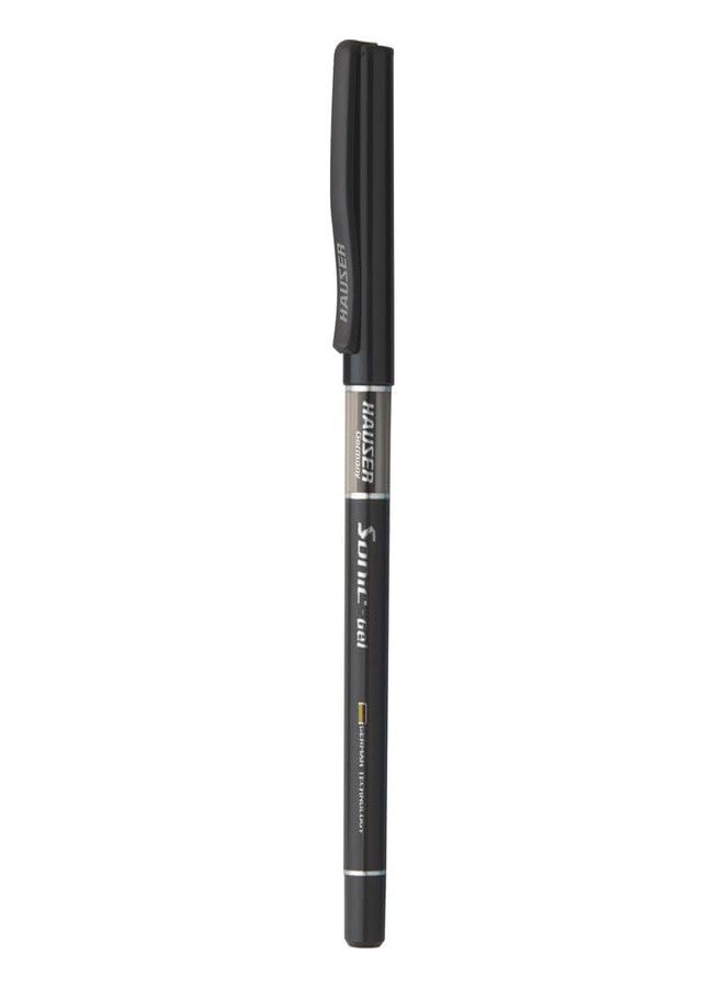 Hauser Sonic X Gel Pen Card Pack | Water Proof Ink For Smooth Flow System | Comfortable Grip With Smudge Free Writing | Sturdy Refillable Pen | Black Ink, Set Of 10 Pens x 4 Packs - Image 4
