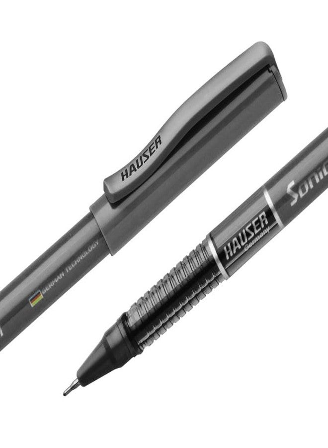 Hauser Sonic X Gel Pen Card Pack | Water Proof Ink For Smooth Flow System | Comfortable Grip With Smudge Free Writing | Sturdy Refillable Pen | Black Ink, Set Of 10 Pens x 4 Packs - Image 5