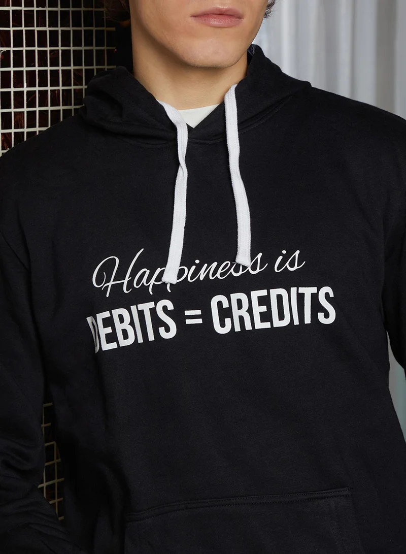 كامبوس سوترا Men's Onyx Black Happiness Is Pullover Hoodie