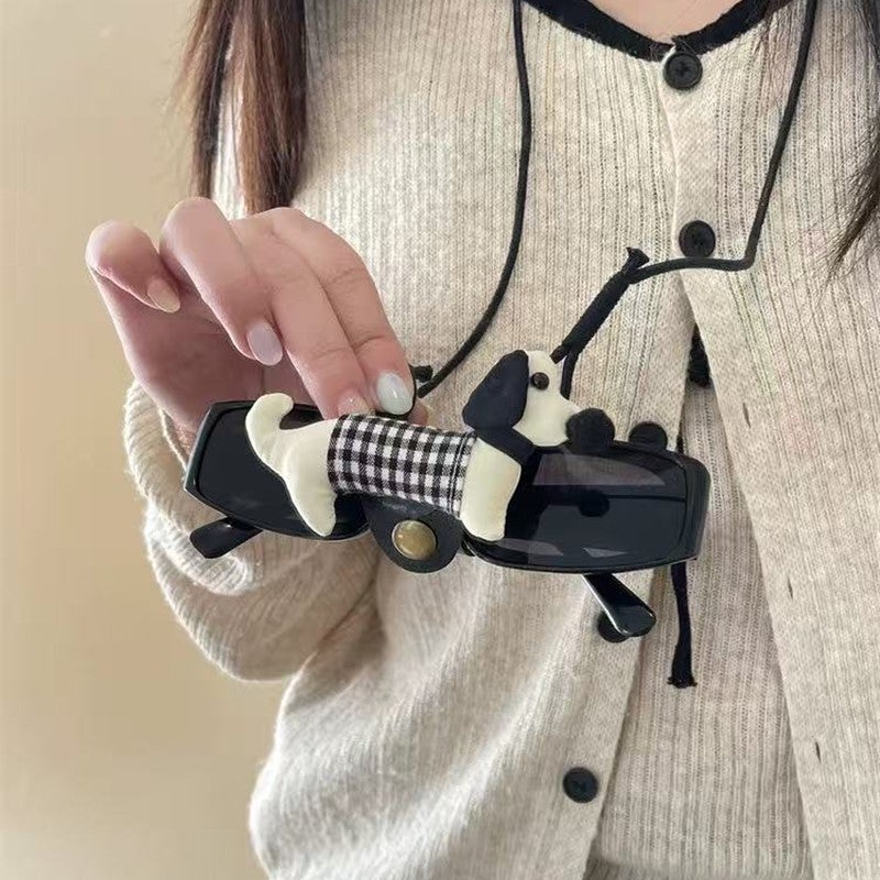 سلسلة نظارات شمسية محمولة بطبعة كلب آلي، مقاومة للفقدان، للسيدات - Image 4